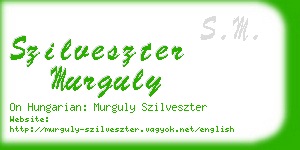 szilveszter murguly business card